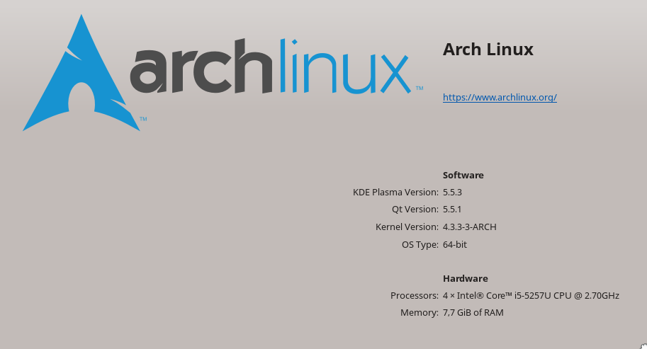 Running Arch Linux on MacBook Pro 13'' 2015