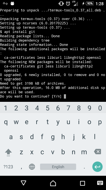 Installing Git on Termux